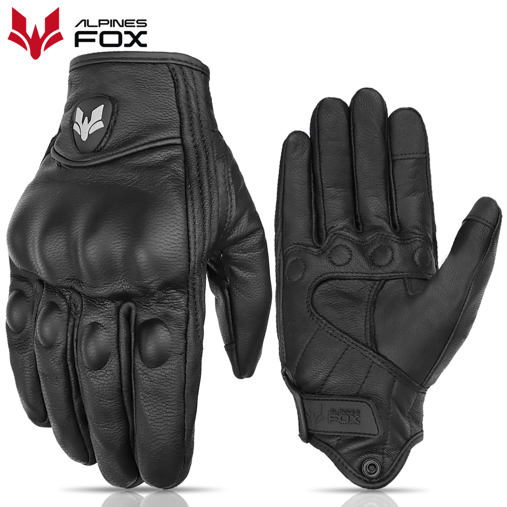 Motorcycle Gear Fox - Sarung tangan sepeda motor berlubang kulit