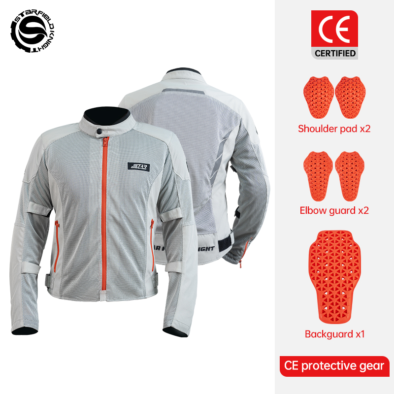 Gearx Motorcycle Jacket - Jaket Motor Star Field Knight Musim