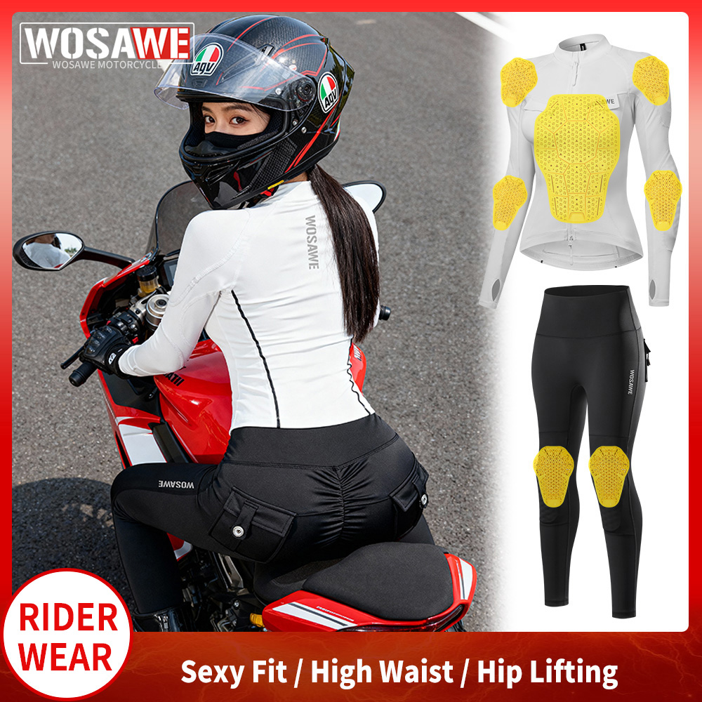 Motorcycle Gear Jacket Women - WOSAWE Setelan Jaket dan Celana Motor