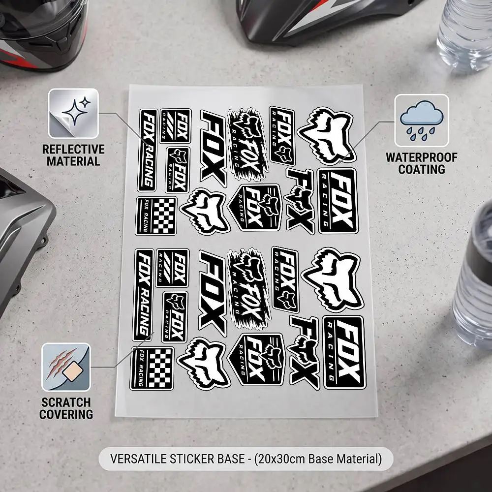 Stiker Reflektif Tahan Air Vis - Motorcycle Gear Fox ulasan dan harga