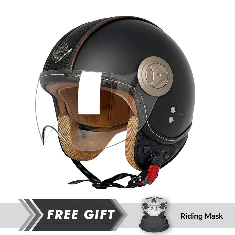 Helm Wajah Terbuka 3/4 Helm Te - Motorcycle Gear Store ulasan dan harga