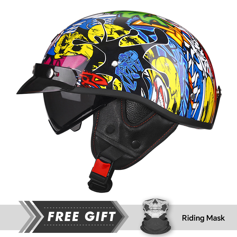 Helm Setengah Sepeda Motor DOT - Motorcycle Gear Store ulasan dan harga