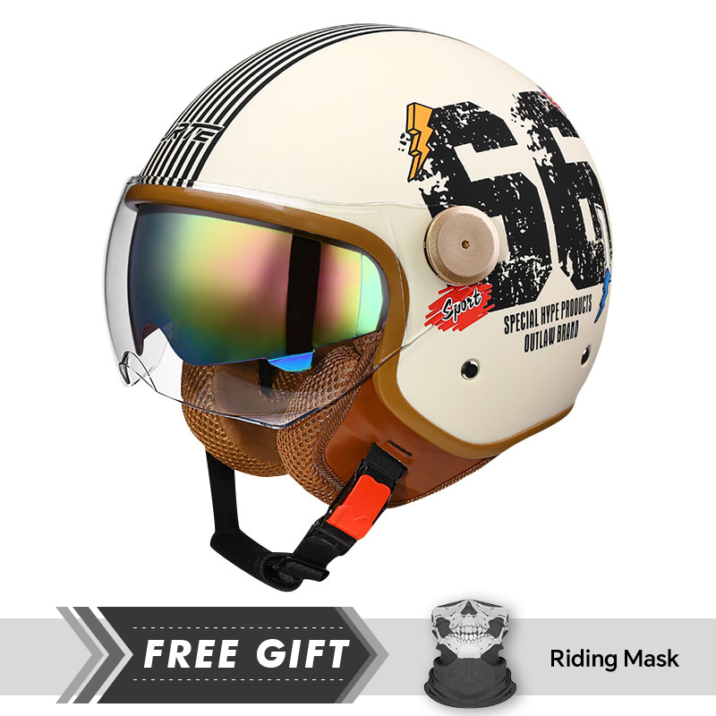Helm Wajah Terbuka yang Disetu - Motorcycle Gear Store ulasan dan harga